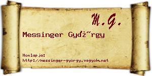 Messinger György névjegykártya